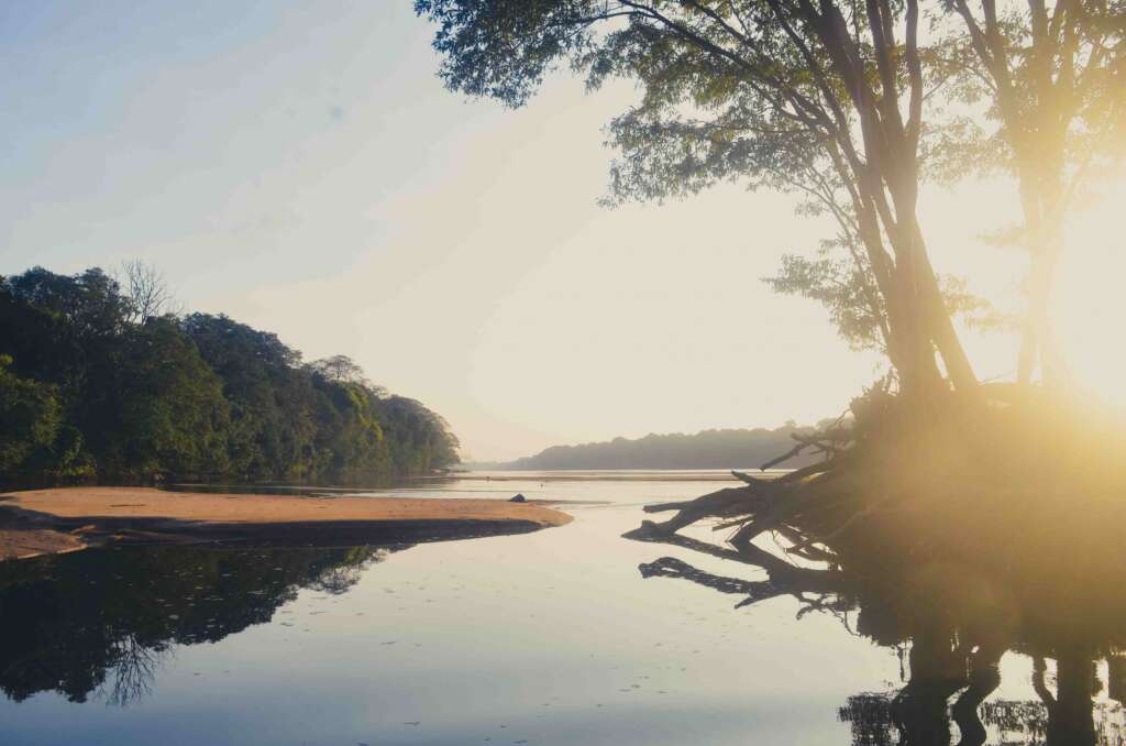 view on mahaweli river taken while kayaking