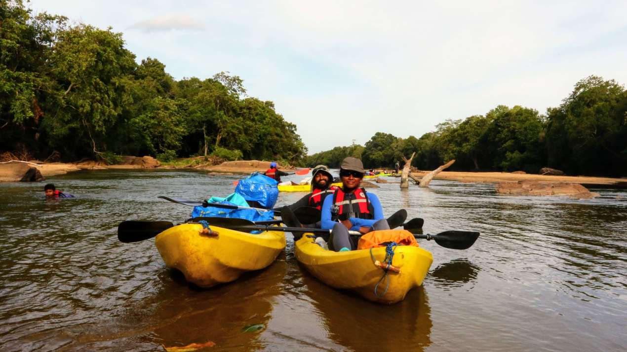 Kayaking on mahaweli river